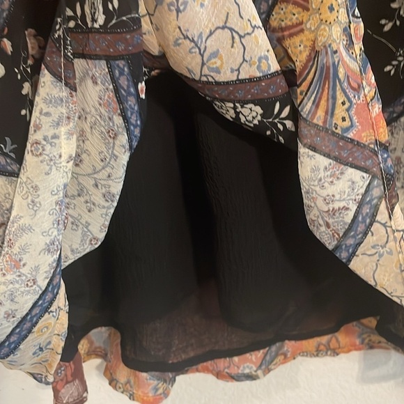 American Eagle Women’s Mesh Tunic Medium Paisley Floral Bohemian Hippie - Picture 10 of 17